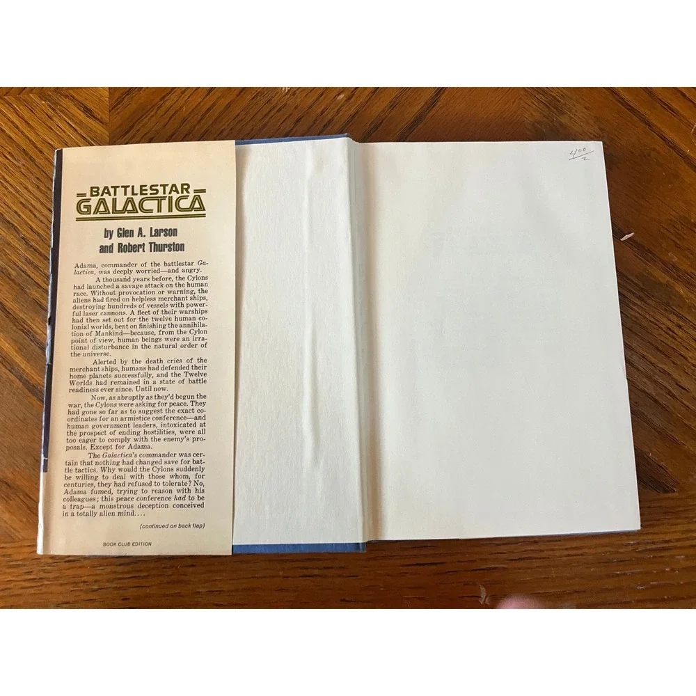 Battlestar Galactica 1978 Hardcover Book Club Edition Glen A Larson Sci-Fi Novel